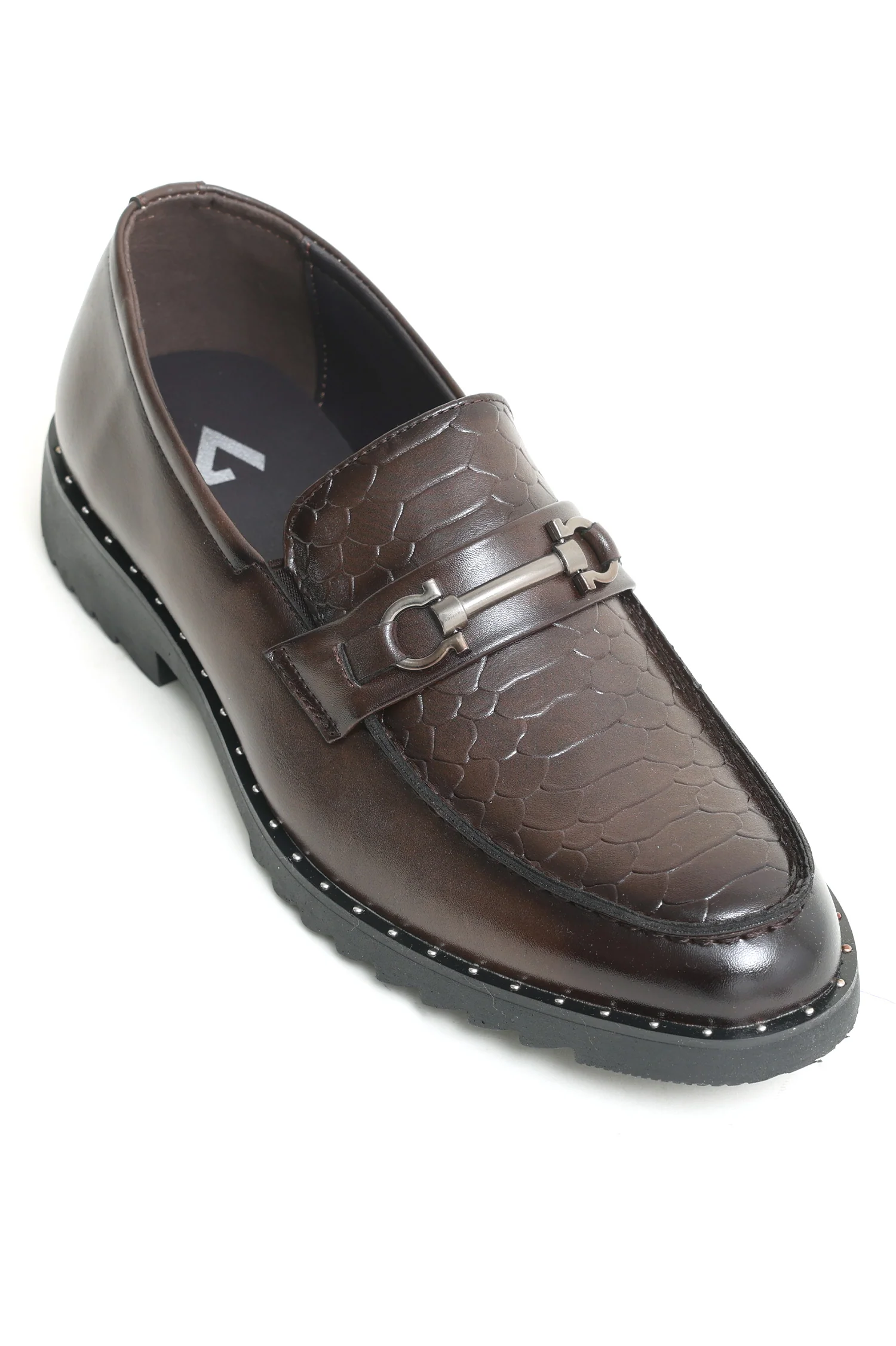 ALMAS TEXTURED LOAFERS-COFFEE