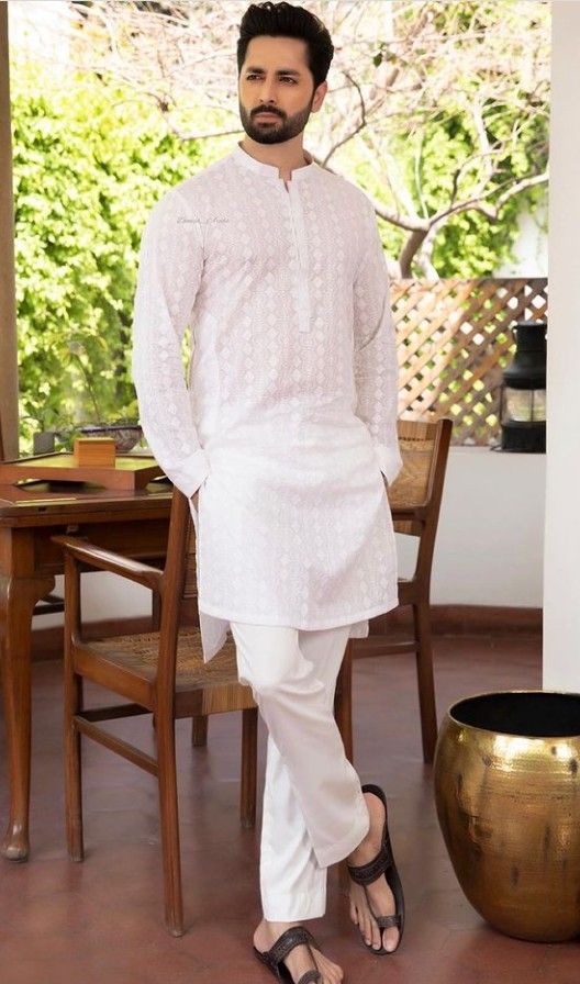 Chikankari White kurta By BR